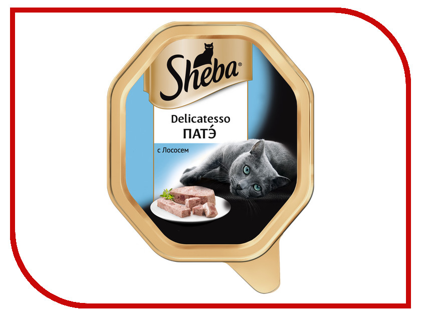 

Корм Sheba Delicatesso Патэ Лосось 85g 10169415