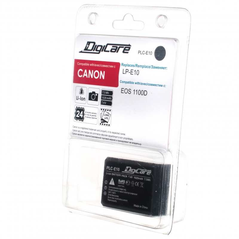 фото Аккумулятор DigiCare PLC-E10 (схожий с Canon LP-E10) для Canon EOS 1100D