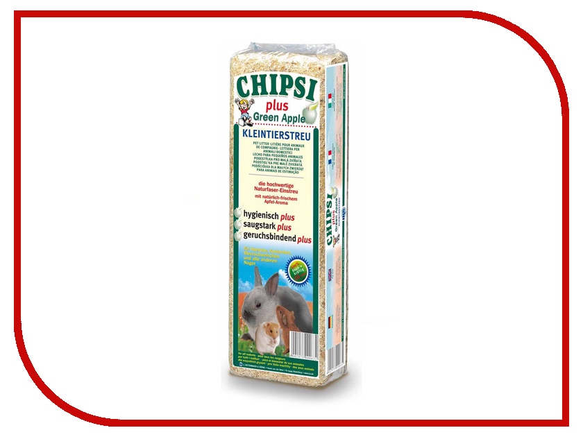 

Наполнитель Chipsi Plus Green Apple Древесные 1kg для грызунов