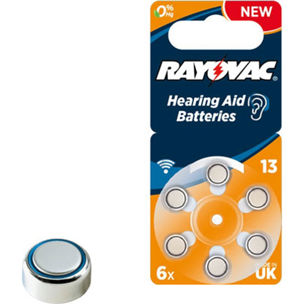 

Аксессуар Батарейки Varta Rayovac Type 13 (6 штук) 04606945416, Rayovax
