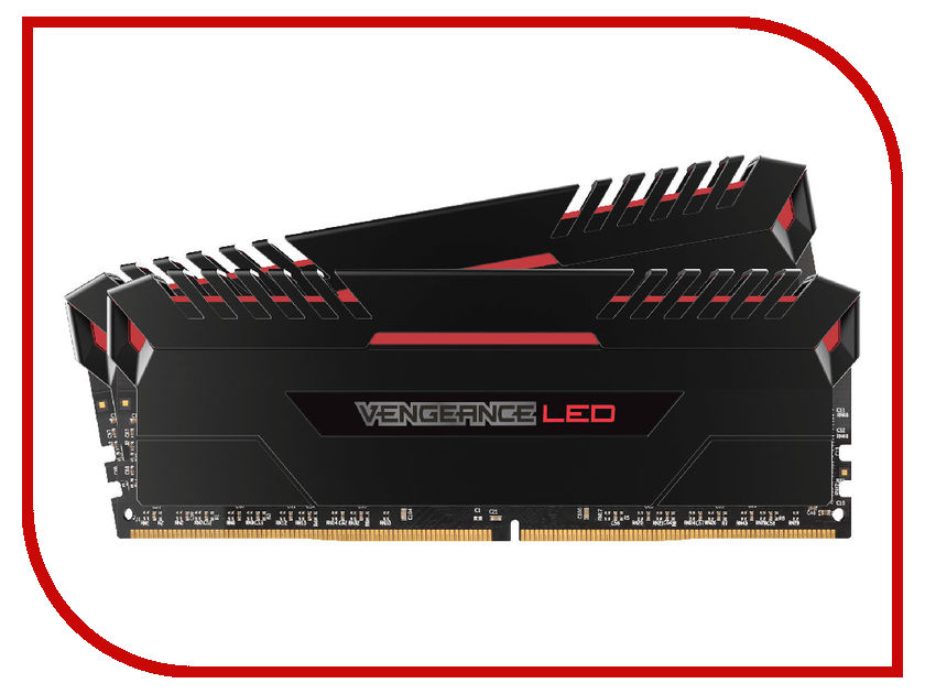 

Модуль памяти Corsair Vengeance LED Red DDR4 DIMM 2666MHz PC4-21300 CL16 - 16Gb KIT (2x8Gb) CMU16GX4M2A2666C16R