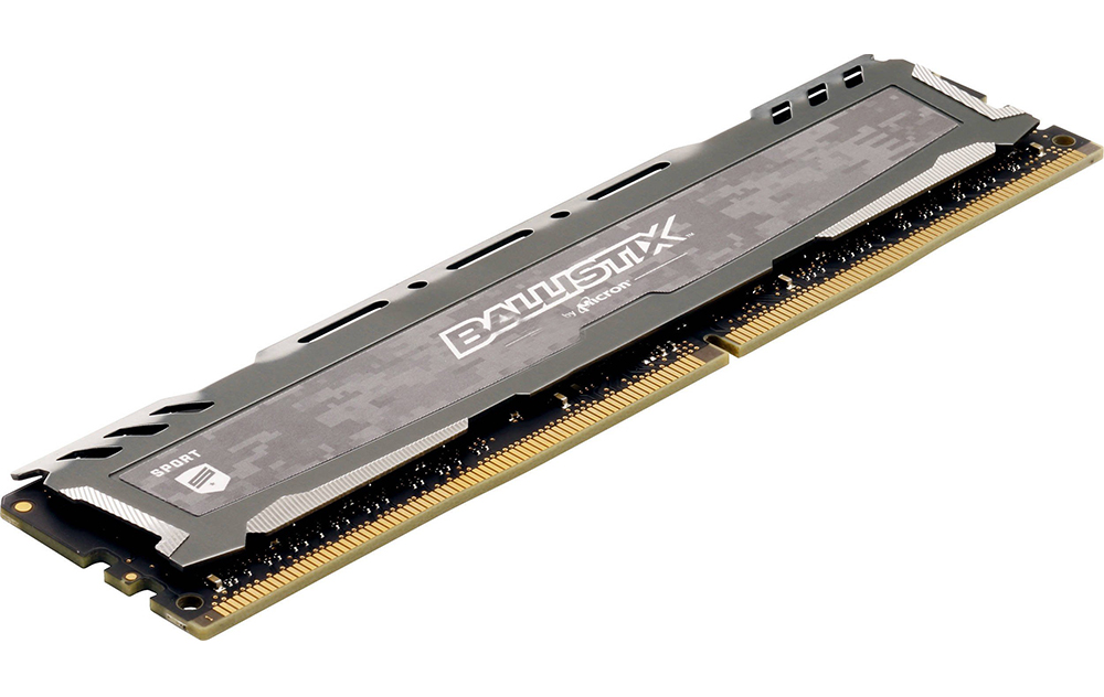 фото Модуль памяти Crucial Ballistix Sport LT Gray DDR4 UDIMM 2666MHz PC4-21300 CL16 - 8Gb BLS8G4D26BFSBK