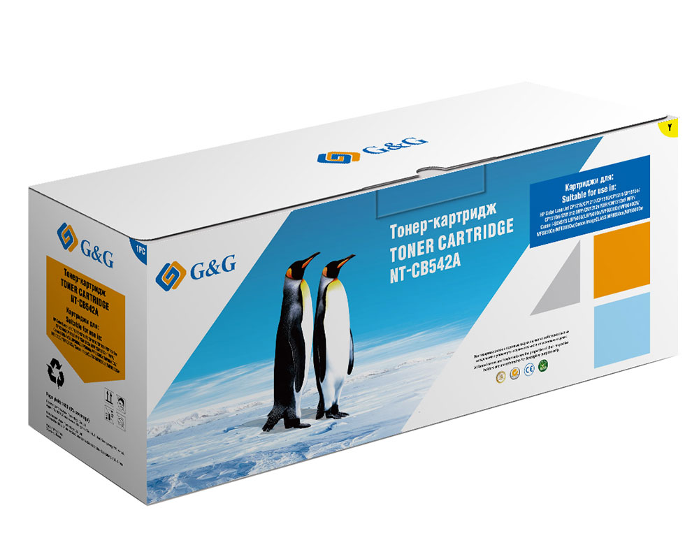 

Картридж G&G NT-CB542A Yellow для Color LaserJet CM1312 CP1215/1515/1518, NT-CB542A