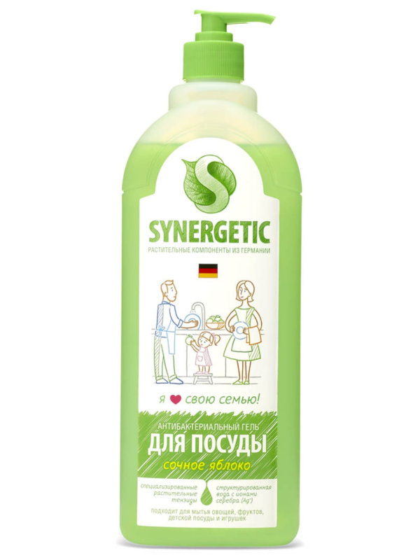 

Средство Synergetic Для мытья посуды Яблоко 1L 4623721671456, Яблоко