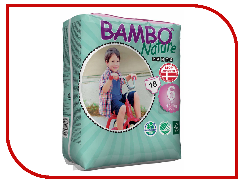 

Подгузники Bambo Nature Трусики XL Plus 18+кг 18шт 310139