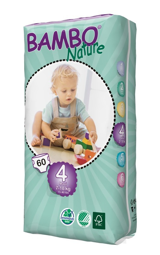 

Подгузники Bambo Nature 7-18кг 60шт 310144