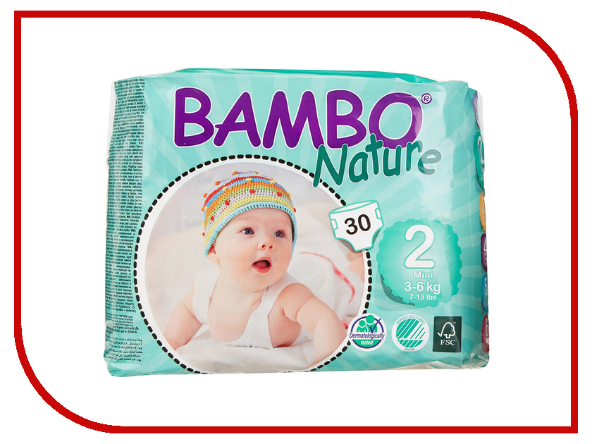 

Подгузники Bambo Nature Mini 3-6кг 30шт 310132