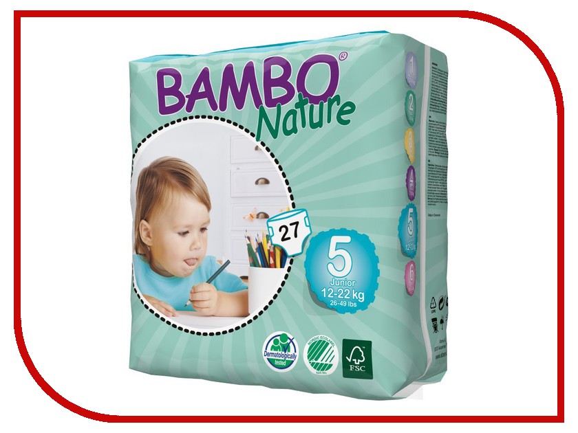 

Подгузники Bambo Nature Junior 12-22кг 27шт 310135