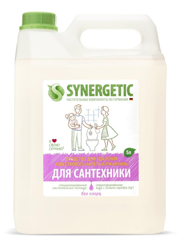 

Средство Synergetic Для мытья сантехники кислотное 5L 4613720438921