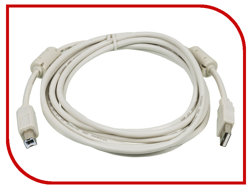 

Аксессуар Ningbo USB - USB 3m Grey USB2.0-AM/BM-3M-MG