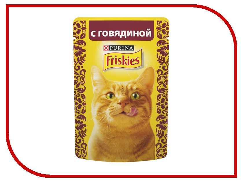 

Корм Friskies Adult Кусочки говядины в подливе 85g для кошек 12261826