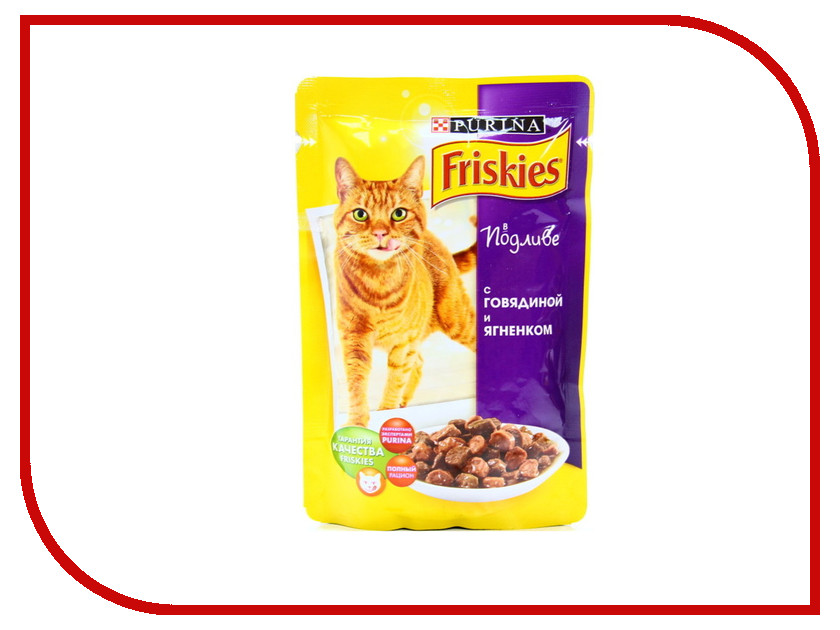 

Корм Friskies Adult Говядина Ягненок в подливе 100g для кошек 12227710