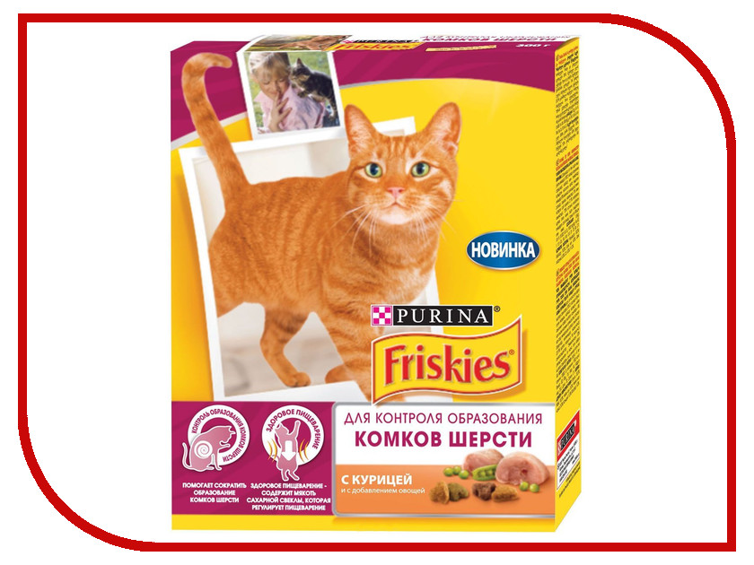 

Корм Friskies Hairball Курица 300g для кошек Вывод Шерсти 12261251