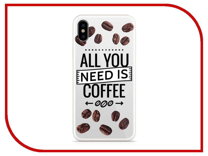 фото Аксессуар Чехол With Love. Moscow Silicone для Apple iPhone X Coffee 5001