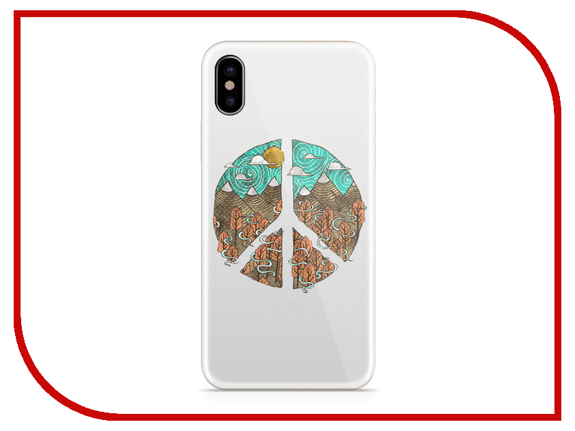 фото Аксессуар Чехол With Love. Moscow Silicone для Apple iPhone X Peace 5011