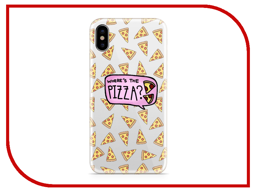 фото Аксессуар Чехол With Love. Moscow Silicone для Apple iPhone X Pizza 5012