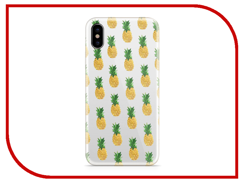 фото Аксессуар Чехол With Love. Moscow Silicone для Apple iPhone X Pineapples 5016