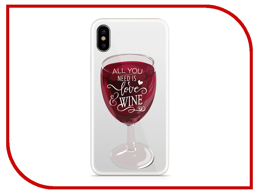 фото Аксессуар Чехол With Love. Moscow Silicone для Apple iPhone X Wineglass 5020