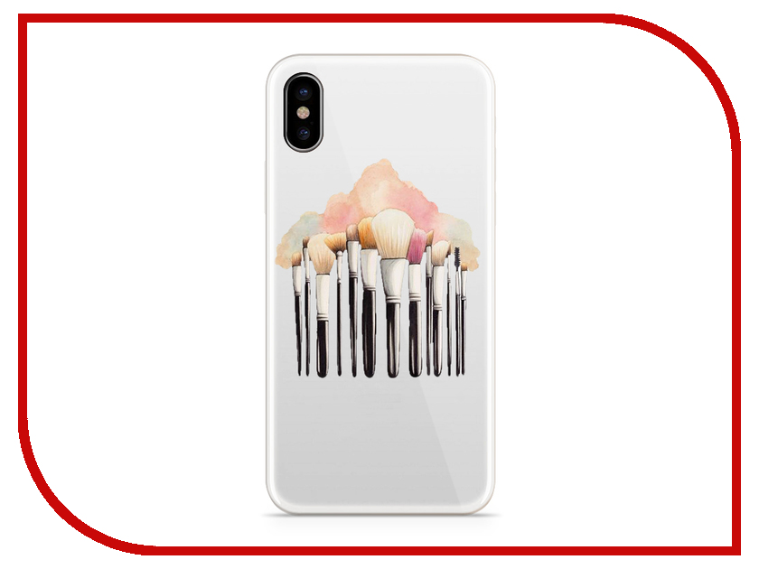 фото Аксессуар Чехол With Love. Moscow Silicone для Apple iPhone X Brushes 5030