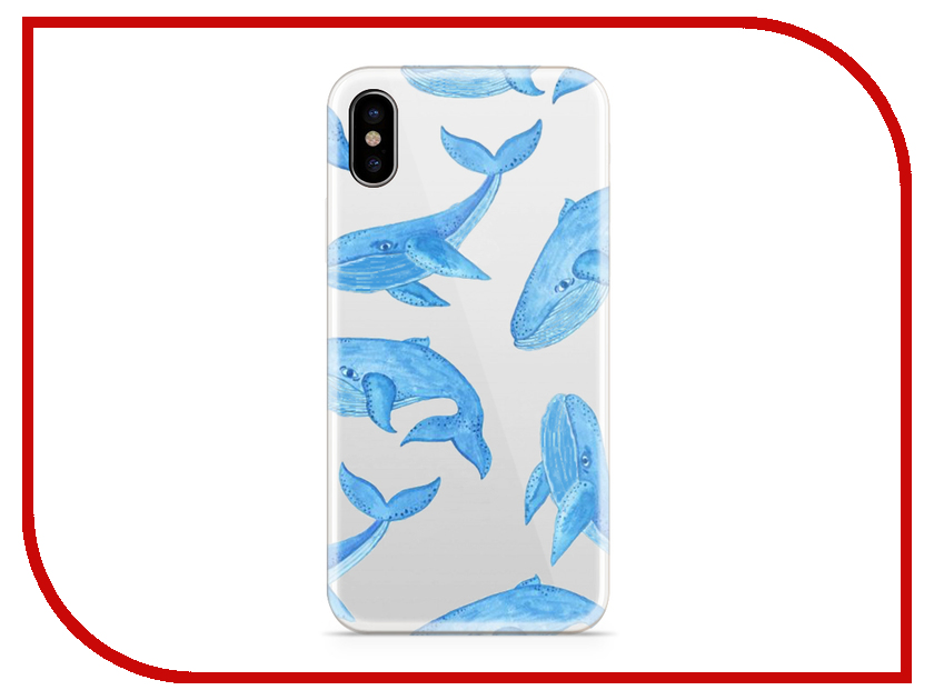 фото Аксессуар Чехол With Love. Moscow Silicone для Apple iPhone X Whales 5031