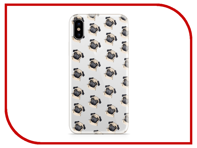 фото Аксессуар Чехол With Love. Moscow Silicone для Apple iPhone X Pugs 5040