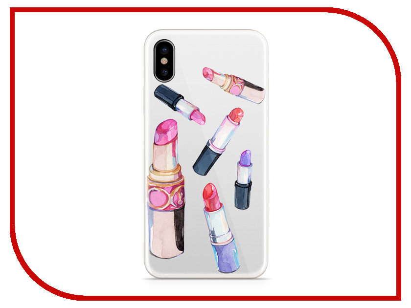 фото Аксессуар Чехол With Love. Moscow Silicone для Apple iPhone X Lipsticks 5044