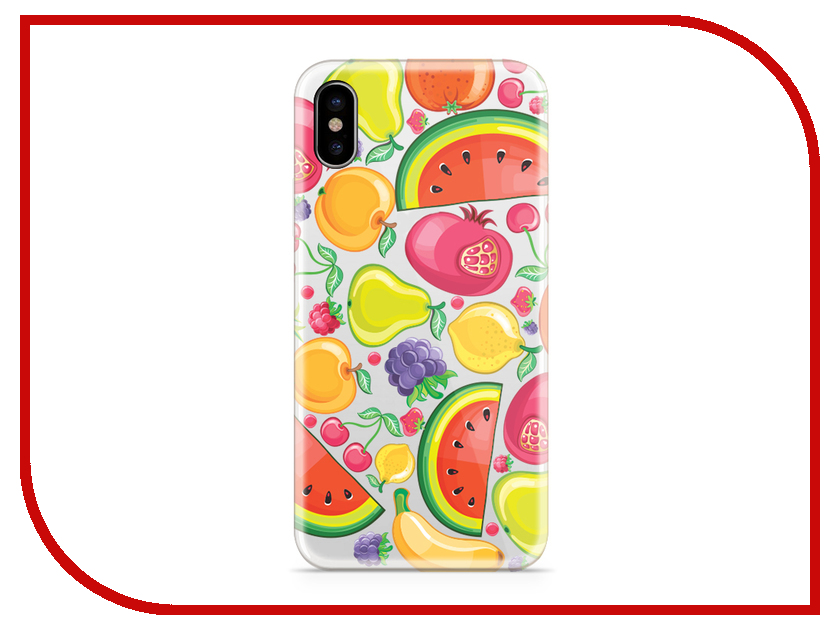 фото Аксессуар Чехол With Love. Moscow Silicone для Apple iPhone X Fruit 5050