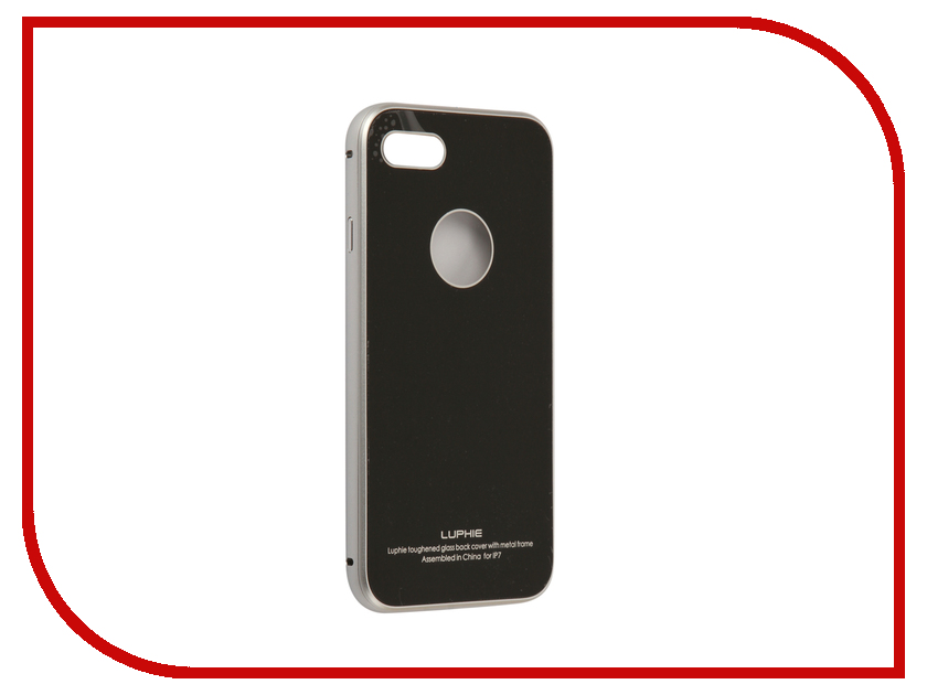 фото Аксессуар Чехол Luphie Circle Arc Toughened Glass Back для iPhone 7 Silver-Black PX/LUPH-IPH7-CATGB-sb Palmexx