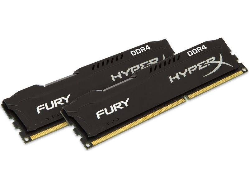 фото Модуль памяти Kingston HyperX Fury Black DDR4 DIMM 2666MHz PC4-21300 CL16 - 16Gb KIT (2x8Gb) HX426C16FB2K2/16