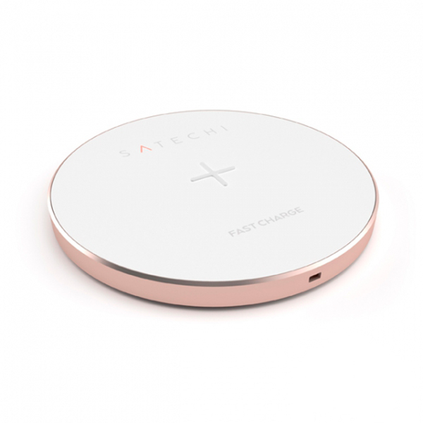 

Зарядное устройство Satechi Wireless Charging Pad для iPhone 8/8 Plus/X Rose Gold ST-WCPR, Wireless Charging Pad для iPhone 8/8 Plus/X