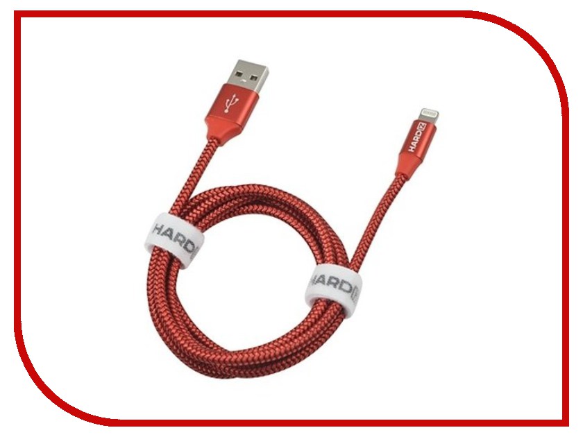 

Аксессуар Hardiz Tetron MFI Lightning to USB Cable Red HRD505202