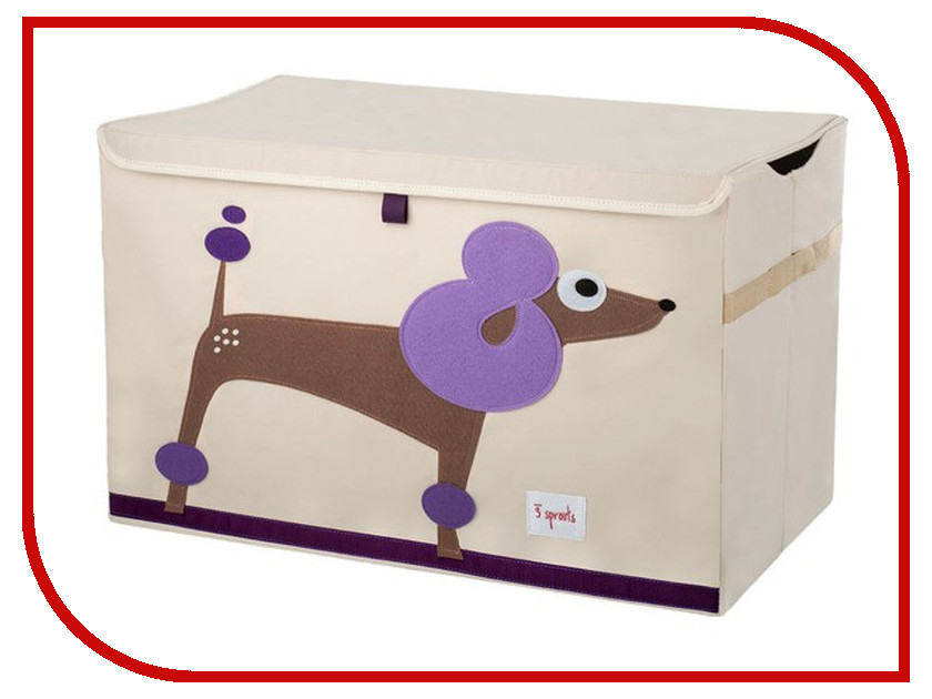 фото Корзина для игрушек 3 Sprouts Purple Poodle SPR902