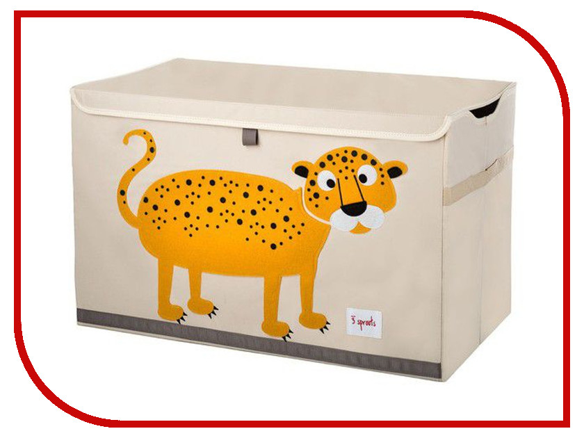 фото Корзина для игрушек 3 Sprouts Orange Leopard SPR901