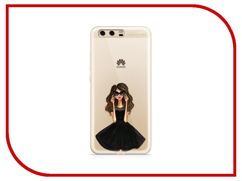 фото Аксессуар Чехол Huawei P10 Plus With Love. Moscow Silicone Girl in a Dress 6369