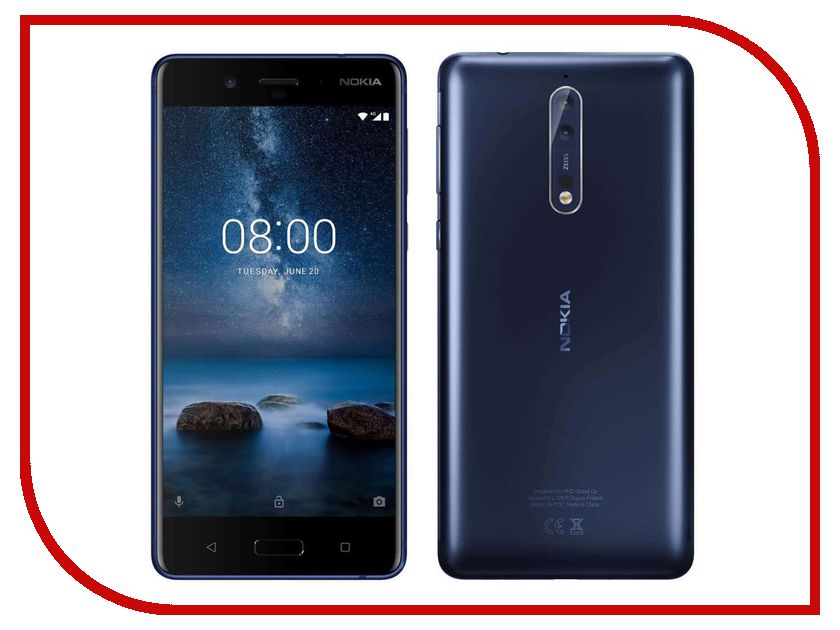 фото Сотовый телефон Nokia 8 Dual Sim Blue Mat