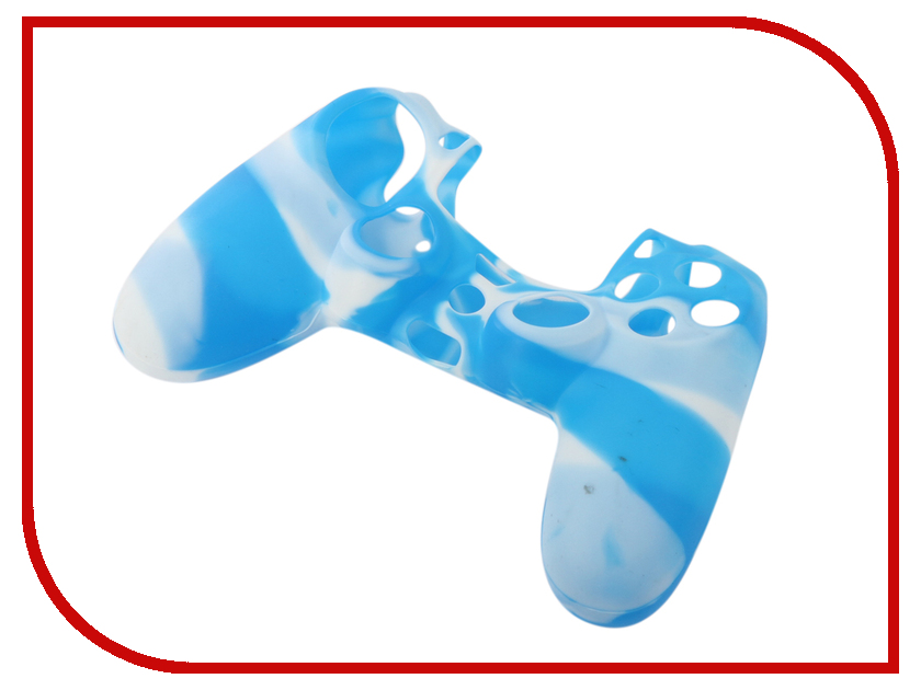 фото Чехол Apres Silicone Case Cover for PS4 Dualshock White-Blue