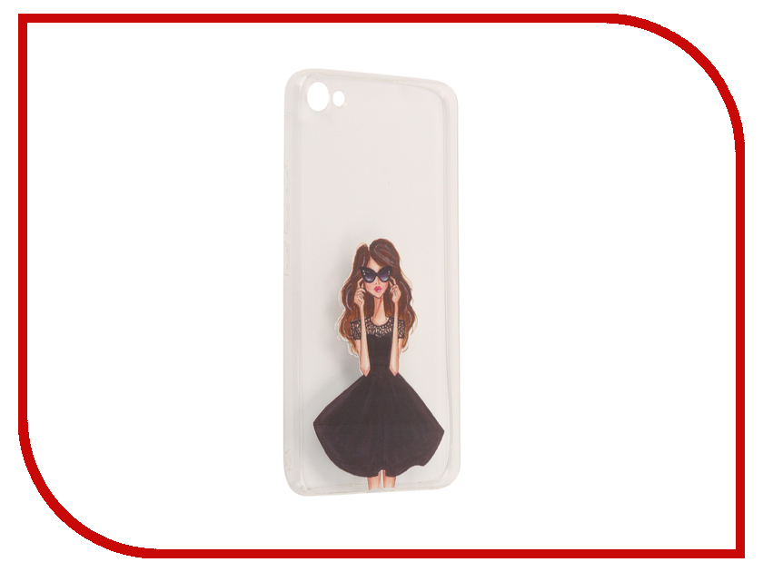 фото Аксессуар Чехол Meizu U20 With Love. Moscow Silicone Girl in a Dress 6873