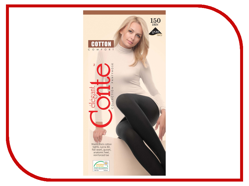 

Колготки Conte Cotton размер 3 плотность 150 Den Nero