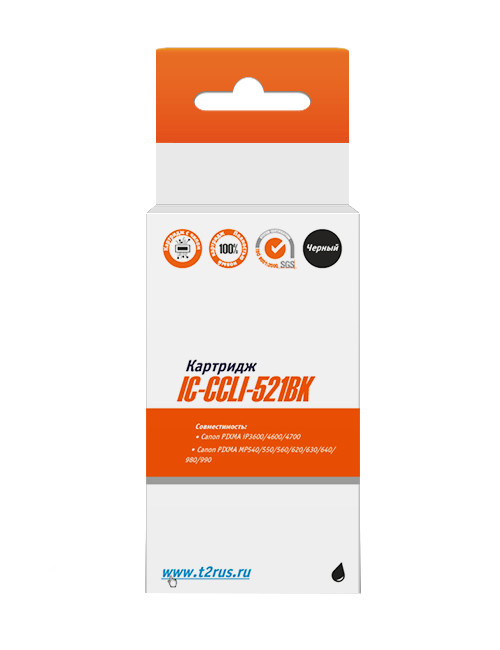 

Картридж T2 IC-CCLI-521BK (схожий с Canon CLI-521BK) Black