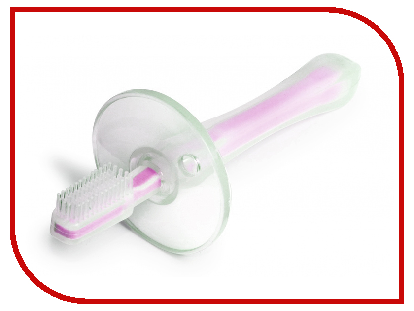 

Зубная щетка силиконовая с ограничителем Canpol 10/500 Pink 250930615