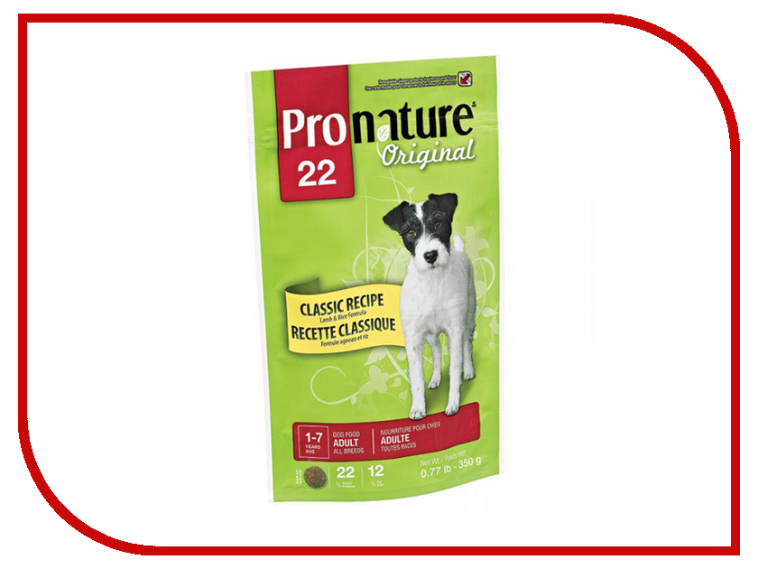 

Корм Pronature 22 ягненок/рис 350g для собак 102.500