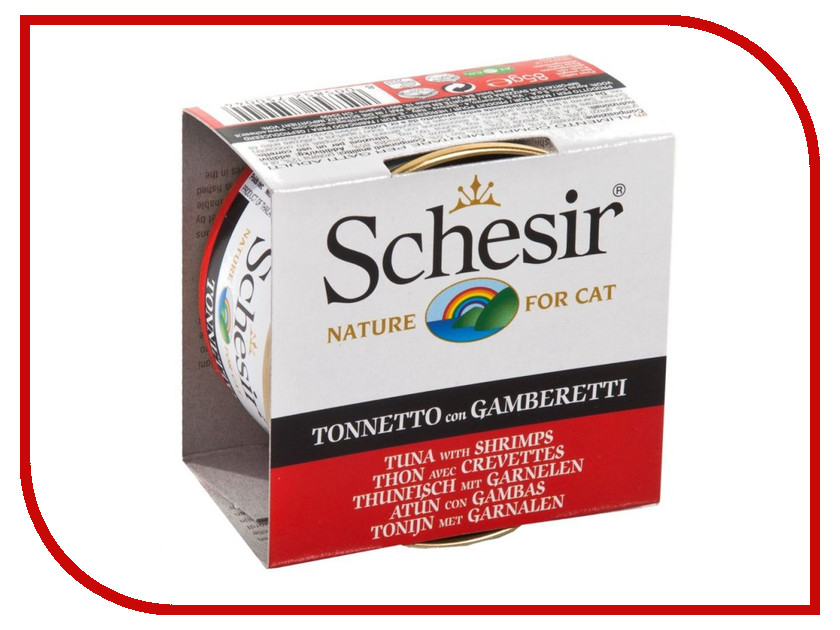 

Корм Schesir 0044 Тунец и креветки 85g для кошек 132.С138