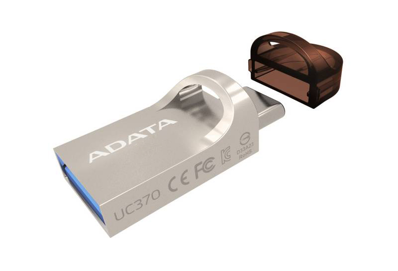 фото USB Flash Drive 16Gb - A-Data DashDrive UC370 OTG USB 3.1/Type-C Gold AUC370-16G-RGD