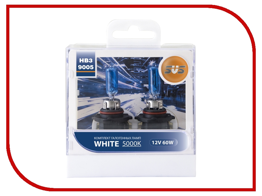 фото Лампа SVS White 5000K HB3 9005 60W + W5W White (2 штуки)