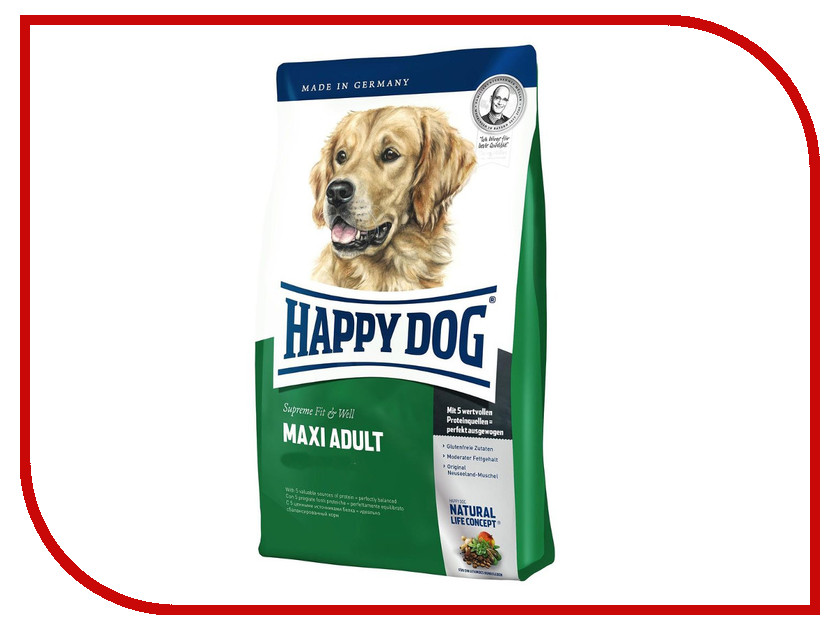 

Корм Happy Dog Fit Well Maxi Adult - 1kg 60015 для собак