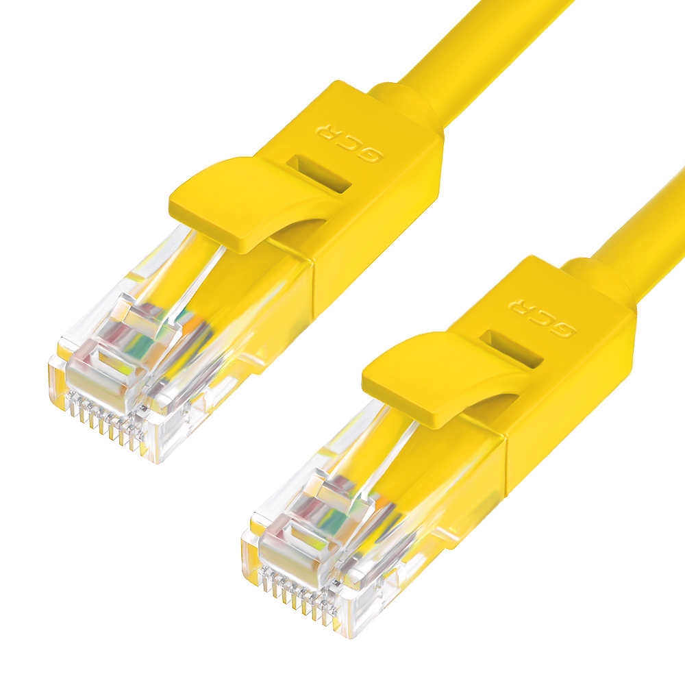 Сетевой кабель GCR Premium UTP 30AWG cat.6 RJ45 T568B 1m Yellow GCR-LNC622-1.0m
