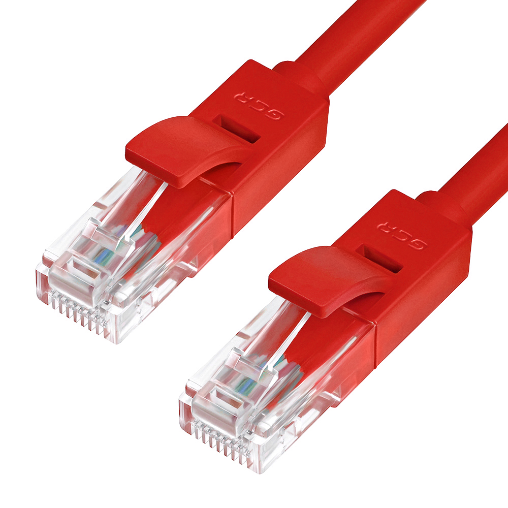 фото Сетевой кабель gcr premium utp 30awg cat.6 rj45 t568b 0.5m red gcr-lnc624-0.5m