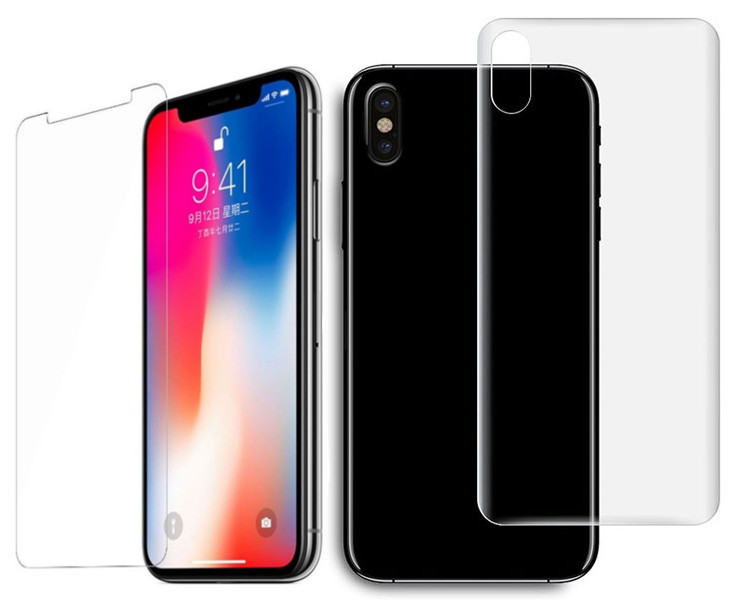 

Аксессуар Защитная пленка LuxCase для APPLE iPhone X Protect Front&Back глянцевая 31261, 31261