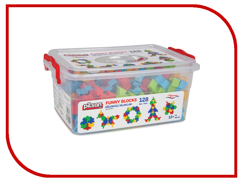 

Конструктор Pilsan Funny Blocks 128 дет. 03-236