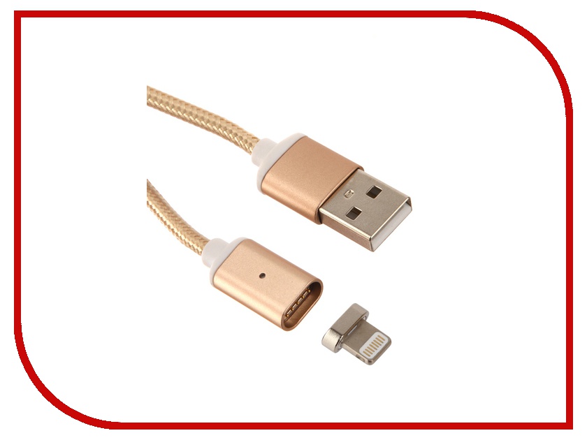 фото Аксессуар Red Line Magnetic USB - Lightning 8 pin Gold УТ000012859